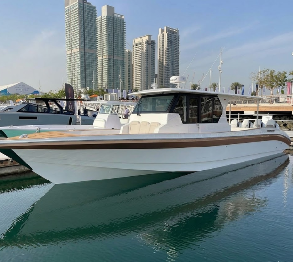 Custom-built fiberglass leisure vessel by KHA Marine
